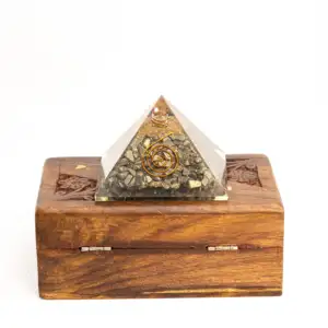 Natural Pyrite Orgone Pyramid