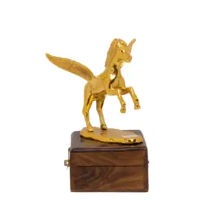 Premium Golden Flying Horse Statue