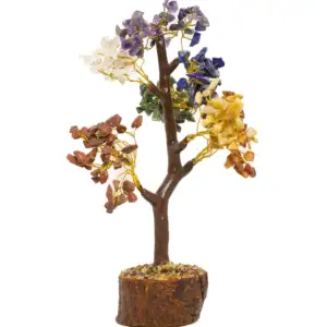 Seven Chakra Tree, Crystal Tree for Positive Energy - Crystals & Healing Stones Tree for Home
