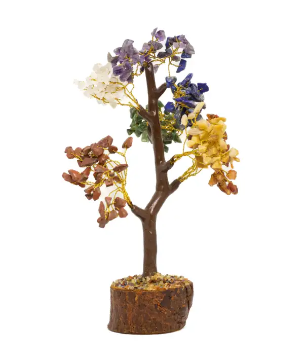 Seven Chakra Tree, Crystal Tree for Positive Energy - Crystals & Healing Stones Tree for Home