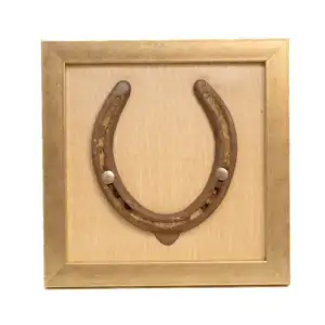 Good Luck Horse Shoe in Wooden frame