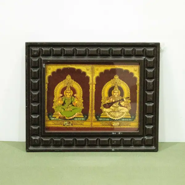 Mata Laxmi and Mata Saraswati Photo Frame